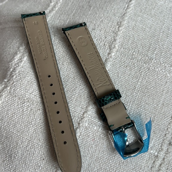 NEW Michele dark green lizard 16mm strap - Picture 2 of 3